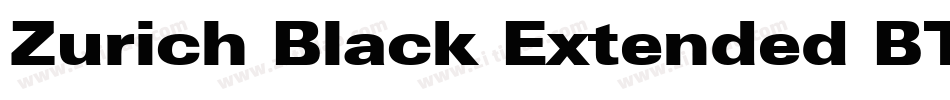 Zurich Black Extended BT字体转换